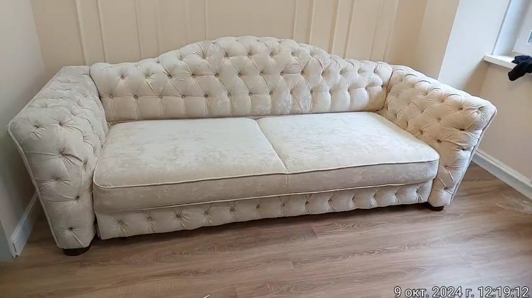 Замена обивки дивана на дому. Калининск